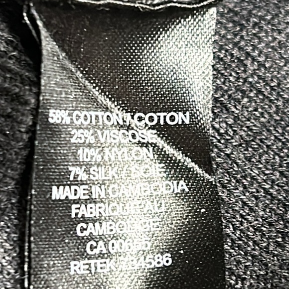 RW & CO Sweater ,men XL ,silk ,cotton …blend ,trim ,Vneck, multimedia ,office - Picture 9 of 10